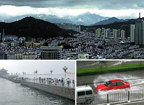 “圆规”登陆首尔 岛城浴场仍关闭