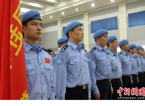 第九批赴利比里亚维和警察出征