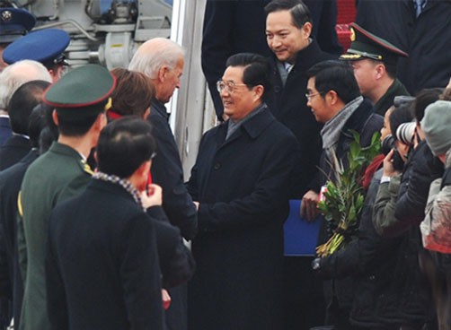 胡锦涛抵达华盛顿对美国进行国事访问，奥巴马设私人晚宴