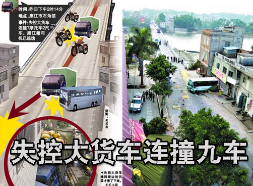 惨祸发生在广东省廉江市石角镇  现场多具尸体残缺不全