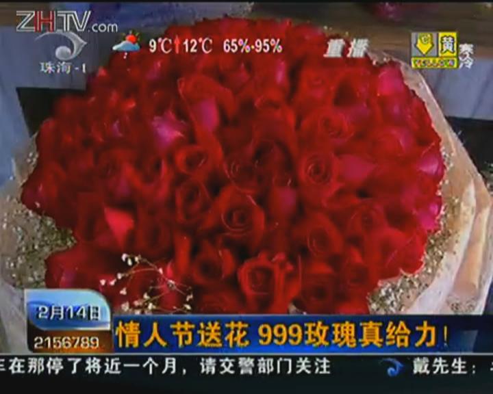 情人节送花 999朵玫瑰真给力！