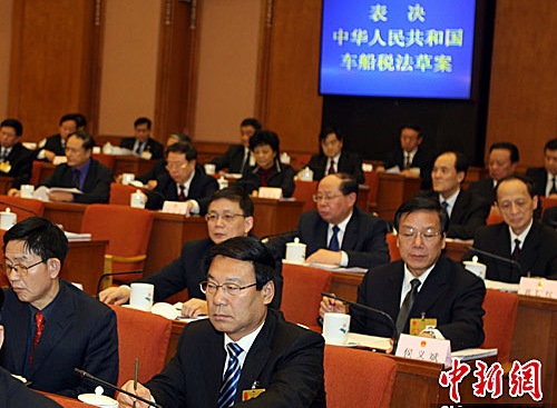车船税法获通过 按排气量分档征收