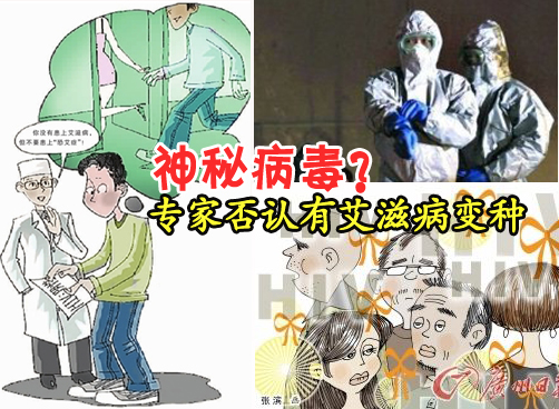 传内地六省市发现神秘病毒 专家否认艾滋病变种