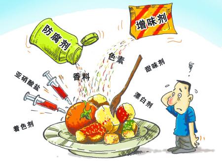 成人一天吃进八九十种添加剂