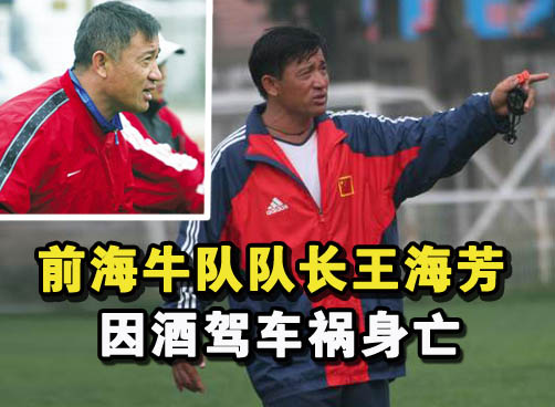 王海芳昨晚因酒驾发生车祸 不幸身亡
