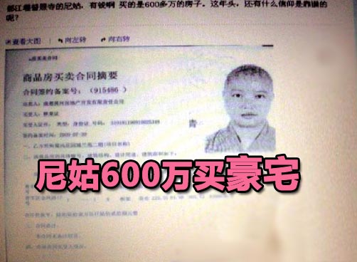四川普照寺住持600万买豪宅 官方称对其批评教育
