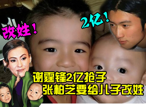 谢霆锋8日将会返港夺子 张柏芝想让儿子改姓张