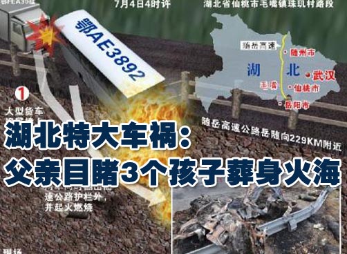 违规停车疲劳驾驶致两车追尾燃烧 23人死亡29人受伤