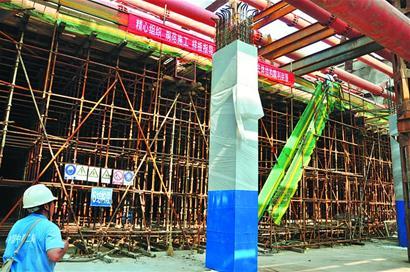 地铁北站首个主体节段封顶 已完成总量33%