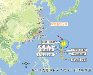 诡异梅花的诸多疑问 梅花为何擦过浙江奔向山东