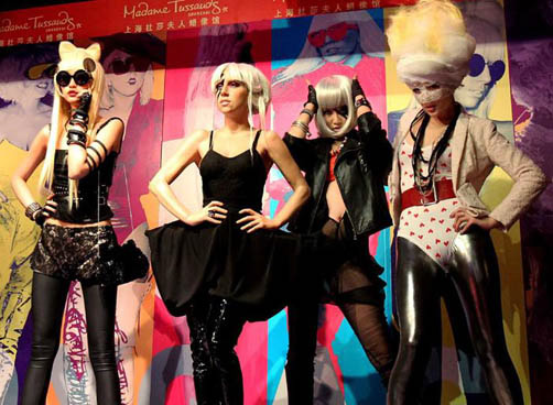 Ladygaga蜡像嫁到 上海粉丝上演模仿秀